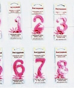 ROĐENDANSKA SVEĆICA 0-9 ROZE BR.2 Min.količina 10 kom.