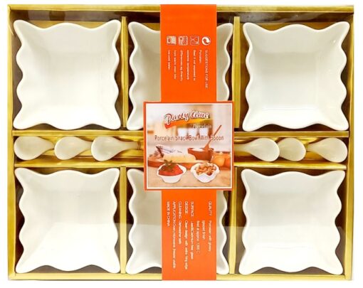 SET 6 KERAMIČKIH ČINIJA SA KAŠIČICAMA AD3939