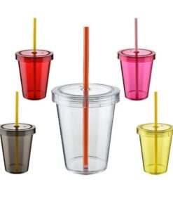 ČAŠA SA SLAMKOM PVC 440ml TP553